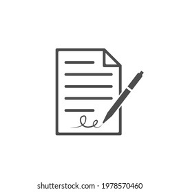 Pen signing a contract with signature The process of business financial agreement