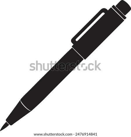 Pen Silhouette. Pen Icon Vector Illustration Isolated On white background. Pen vector icon.