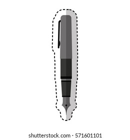 pen silhouette isolated icon vector illustration design