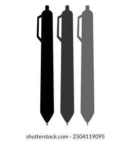 pen silhouette. stationery theme. school theme. office theme. equipment. vector. flat style. illustration.