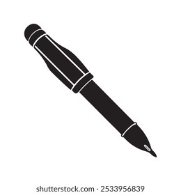 Pen silhouette vector illustration art design. Ballpoint  vector illustration isolated.