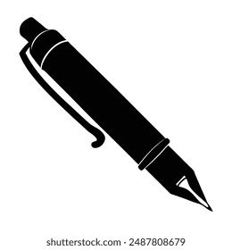 pen silhouette vector, stylish and versatile stationery designs