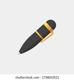 pen in simple modern flat  style vector design for your design work, presentation, website.