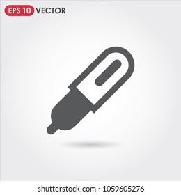 pen single vector icon on light background