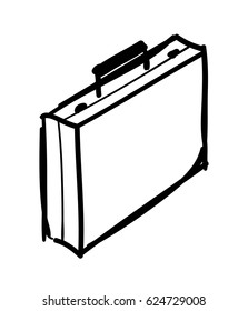 Pen sketch of a briefcase.