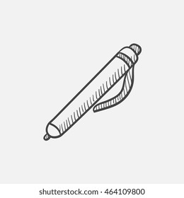 Pen sketch icon for web, mobile and infographics. Hand drawn vector isolated icon.