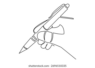 Pen sketch single line outline drawing