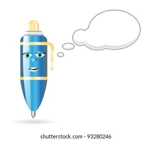 Pen with speech bubble