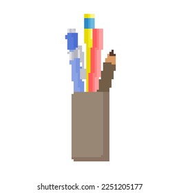 Pen stand.Vector illustration that is easy to edit.