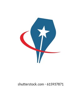 pen star logo design