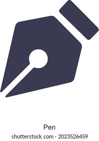 Pen or Stationary Icon Concept