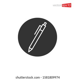 Pen Stationary Icon Design Vector