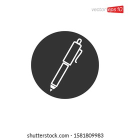 Pen Stationary Icon Design Vector