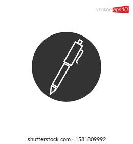 Pen Stationary Icon Design Vector
