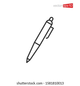 Pen Stationary Icon Design Vector