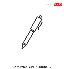 Pen Stationary Icon Design Vector