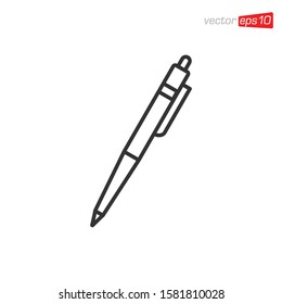 Pen Stationary Icon Design Vector