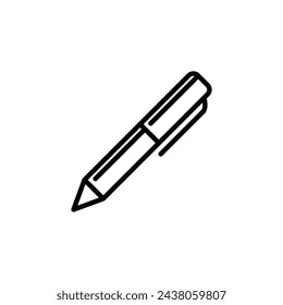 Plantilla de logotipo de vector de icono de papelería de pluma