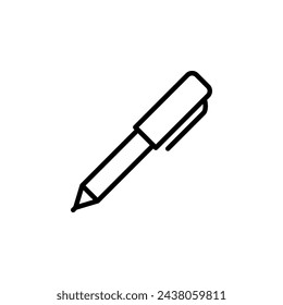 Plantilla de logotipo de vector de icono de papelería de pluma