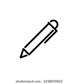 Plantilla de logotipo de vector de icono de papelería de pluma