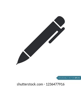 Pen, Stationery Icon Vector Template Illustration Design