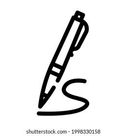 pen stationery line icon vector. pen stationery sign. isolated contour symbol black illustration