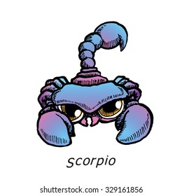 Pen stroke zodiac sign Scorpio