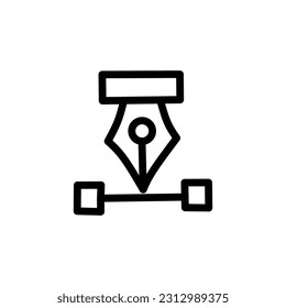 pen style flat icon vector illustration