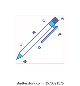 pen supply fill style icon vector illustration design