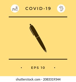 Icono de símbolo de pluma, elementos para su diseño