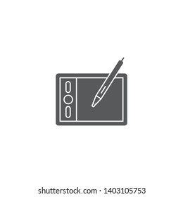 Pen tablet digitizer vector icon, isolated on white background