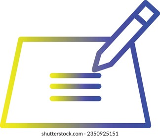 Icono de línea de degradado de tableta