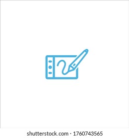 pen tablet icon flat vector logo design trendy illustration signage symbol graphic simple