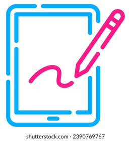 Pen Tablet icon illustration for web, app, infographic, etc