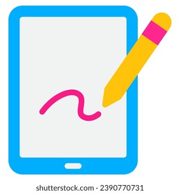 Pen Tablet icon illustration for web, app, infographic, etc