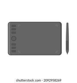 Ilustración vectorial del icono de la pluma comprimido aislada en fondo blanco