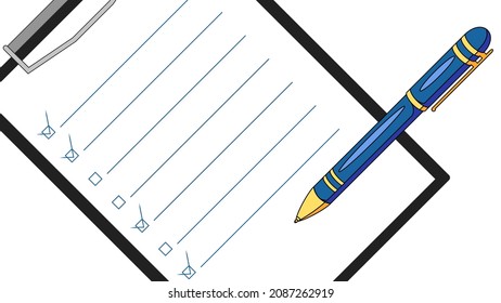 Pen and tablet for paper vector illustration