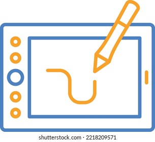 Pen Tablet vector icon. Can be used for printing, mobile and web applications.