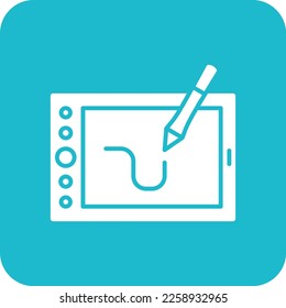 Pen Tablet vector icon. Can be used for printing, mobile and web applications.