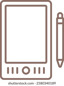 Pen Tablet vector icon. Can be used for printing, mobile and web applications.