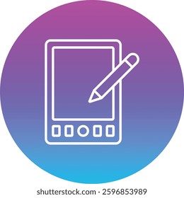 Pen Tablet vector icon. Can be used for printing, mobile and web applications.