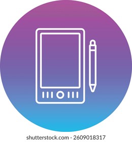 Pen Tablet vector icon. Can be used for printing, mobile and web applications.