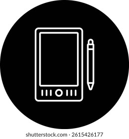 Pen Tablet vector icon. Can be used for printing, mobile and web applications.