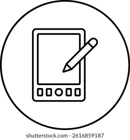 Pen Tablet vector icon. Can be used for printing, mobile and web applications.