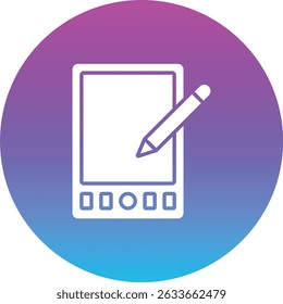 Pen Tablet vector icon. Can be used for printing, mobile and web applications.