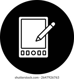Pen Tablet vector icon. Can be used for printing, mobile and web applications.