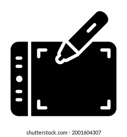 Pen Tablet vector Icon-  Glyph style high quality vector illustration.