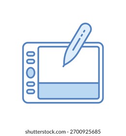 Pluma Icono de Vector de tableta Ilustración de stock