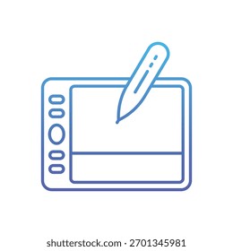 Pluma Icono de Vector de tableta Ilustración de stock