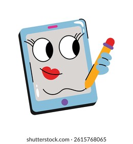 Pen tablet vector Sticker. Eps 10 file